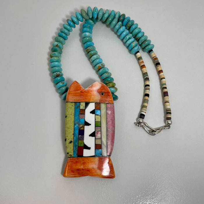 Big Bold Fish Necklace, by Mary L. Tafoya