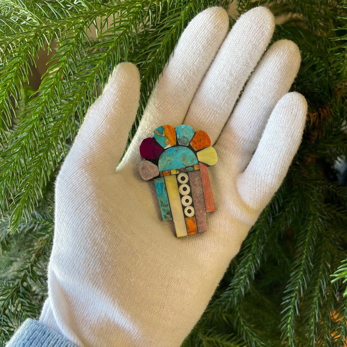 Earth Blossom Pin or Pendant, by Mary L. Tafoya