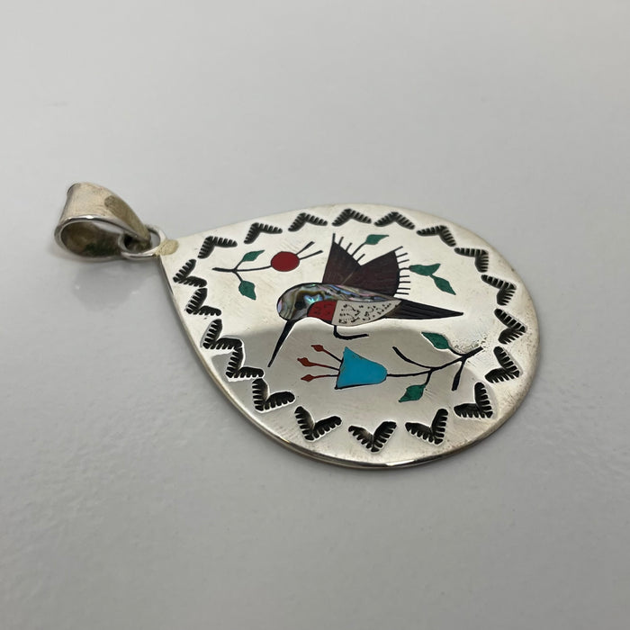 Inlay Hummingbird Pendant, by Raymond Boyd