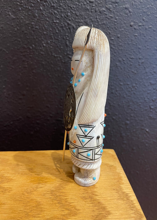 Zuni Warrior Maiden with Silver Shield, by Claudia Peina