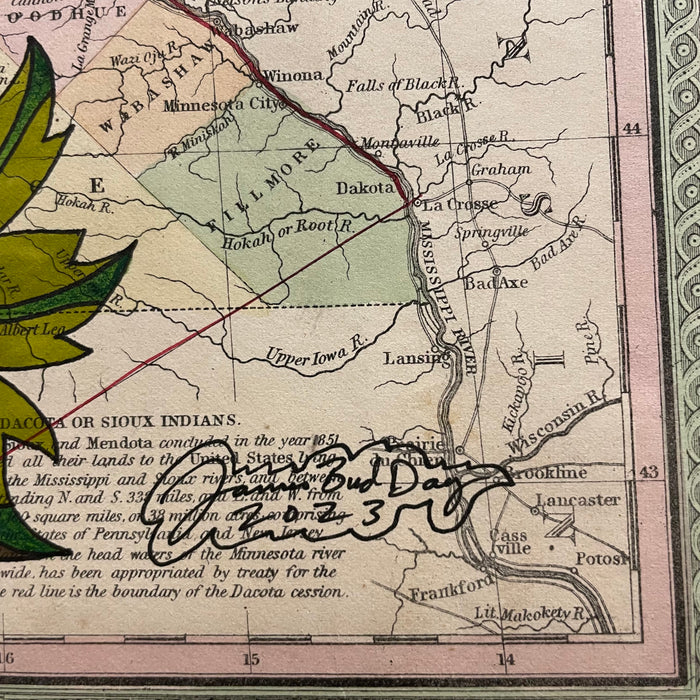 Bear Medicine, 1854 Minnesota Territory Map, by James 'Bud' Day