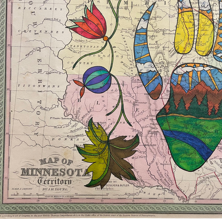 Bear Medicine, 1854 Minnesota Territory Map, by James 'Bud' Day