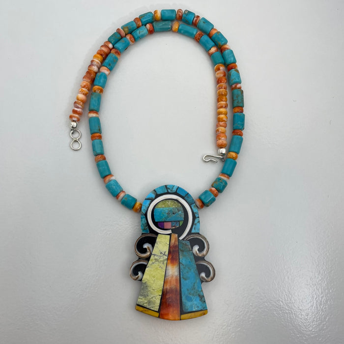 Mosaic Figural Inlay Necklace, by Mary L. Tafoya