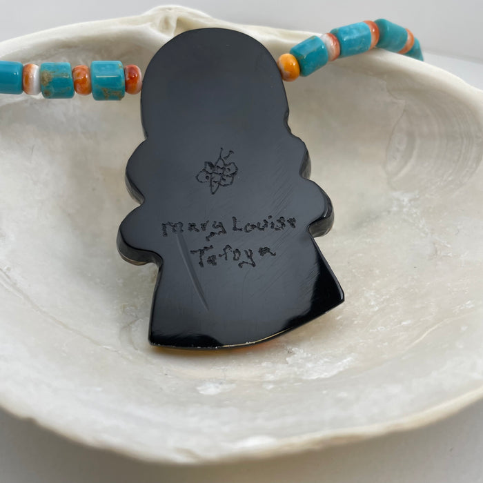 Mosaic Figural Inlay Necklace, by Mary L. Tafoya
