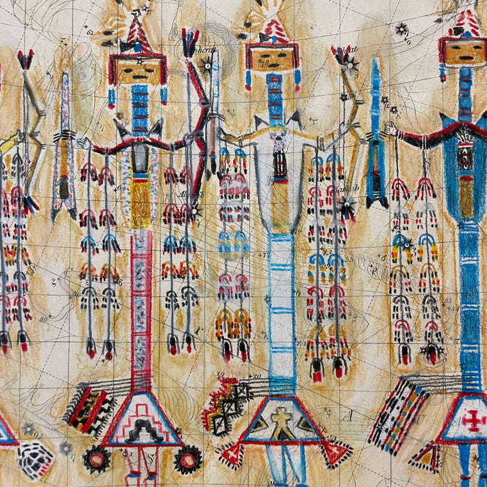 Diné Universe,1846 Celestial Map, by Shawn Kee, Navajo