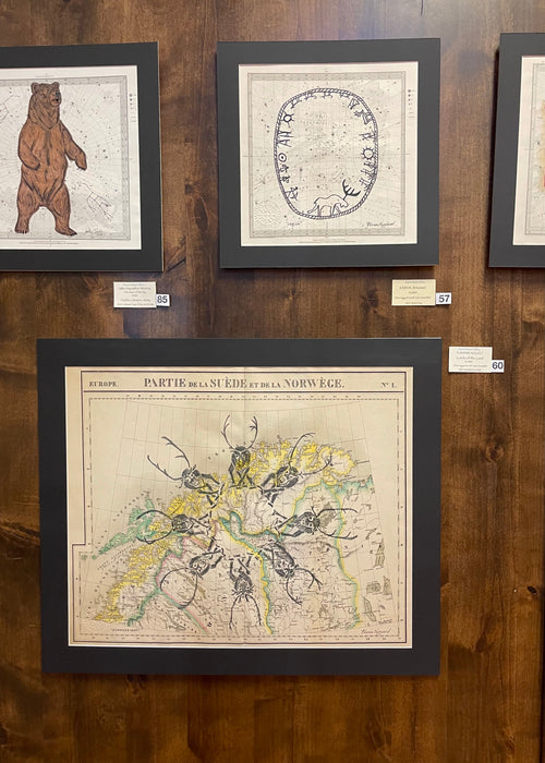 SÁRVA (Moose), 1844 Celestial Map, by Elina Nygard