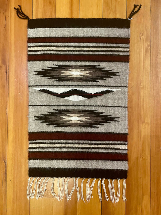 Chinle Pattern Small Navajo Rug, by Atsii' Nineez (Long Hair)