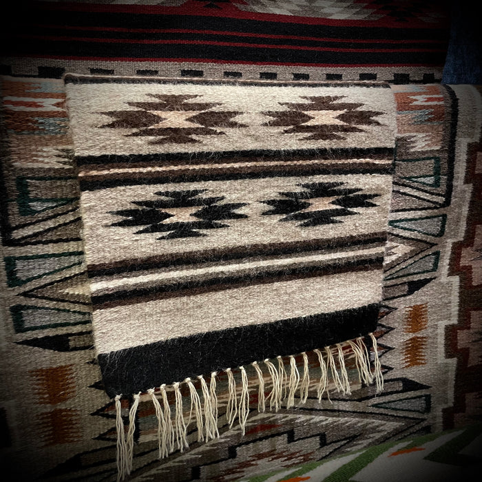 Chinle Pattern Small Navajo Rug, by Atsii' Nineez (Long Hair)