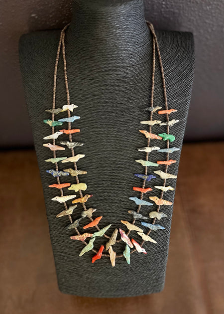 Rosita Kaamasee Zuni Bird Fetish Necklace at Raven Makes Gallery
