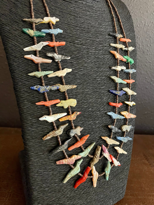 Bears and Birds Fetish Necklace, by Rosite Kaamasee