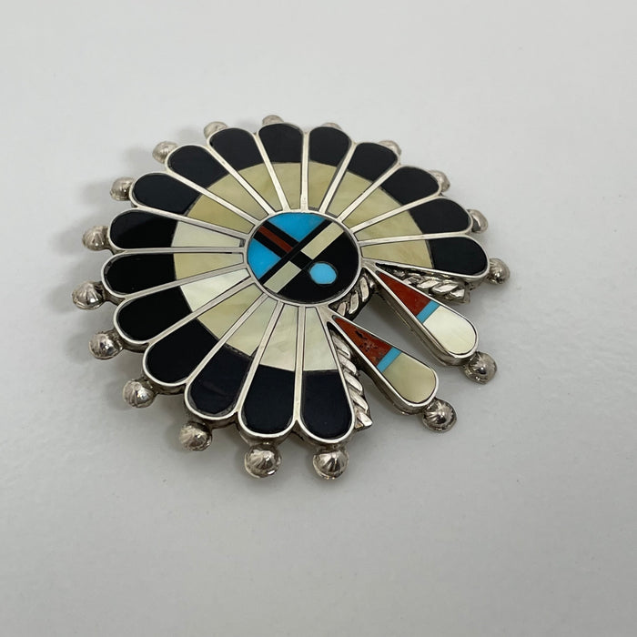 Zuni Sun Face Pin or Pendant, by Aprilene Unkenstine