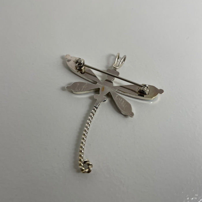 Zuni Inlay Dragonfly Pin or Pendant, by Lyndon Ahiyite