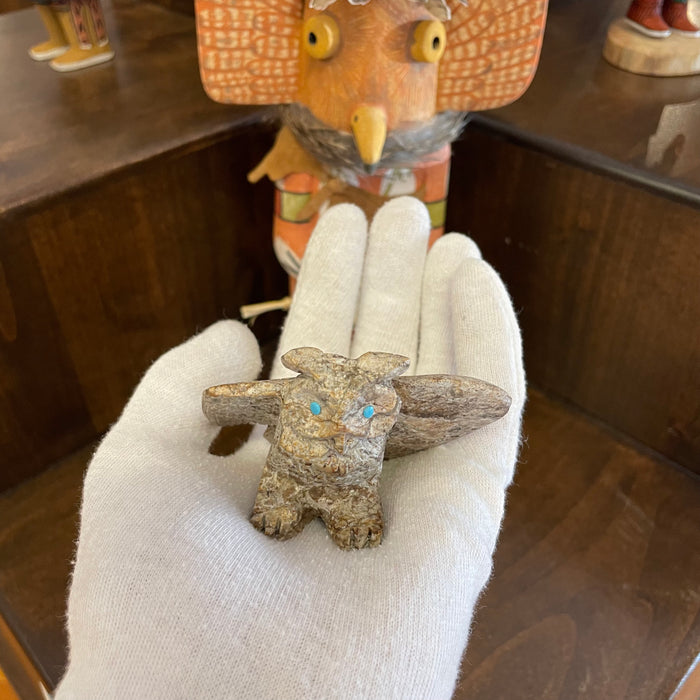 Found Stone Conglomerate Rock Zuni Owl, by Michael Coble