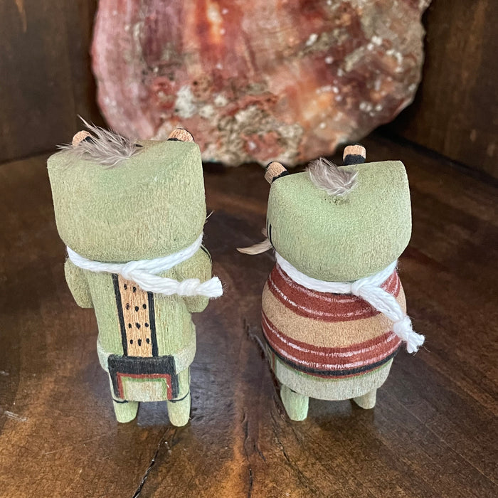 Mini Frog Kachina Couple,  by Kevin Quanimptewa