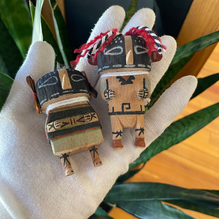 Mini-Kachina Kokopelli Couple, by Kevin Quanimptewa