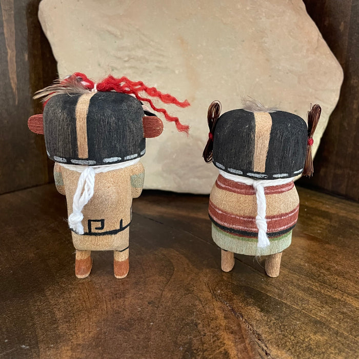 Mini-Kachina Kokopelli Couple, by Kevin Quanimptewa