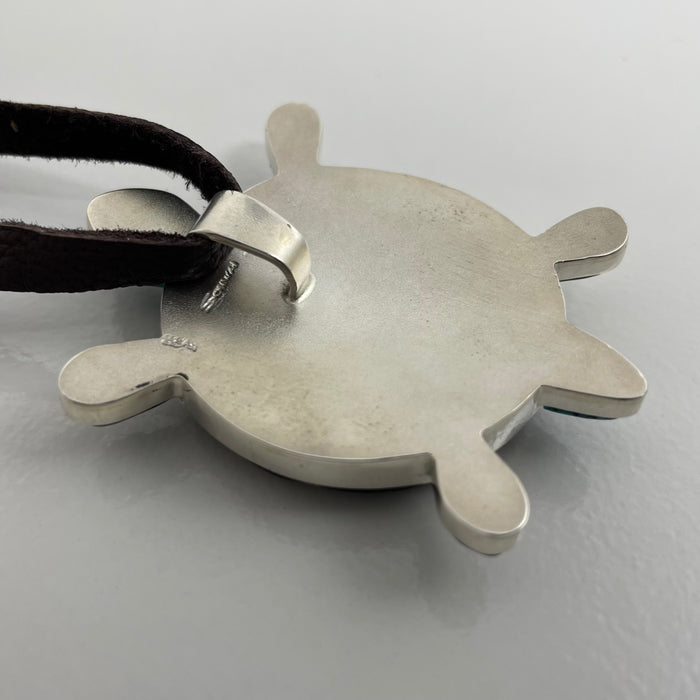 Hopi Turtle Pendant with Inlay, by Sonwai