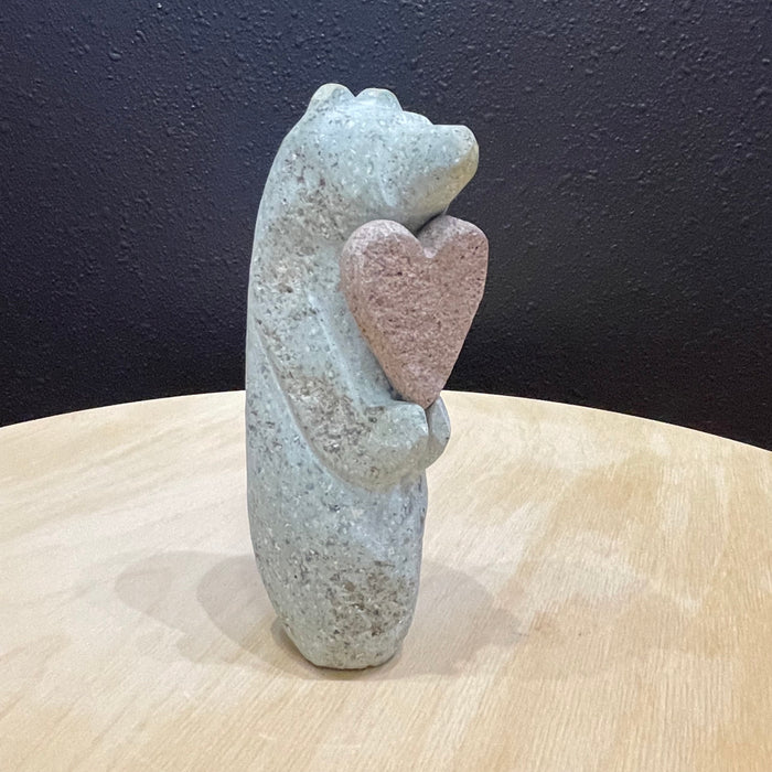 Offering Heart Bear Stone Carving Fetish, by Salvador Romero