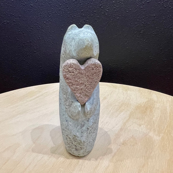 Salvador Bear with Heart for Sale at Raven Makes Gallery