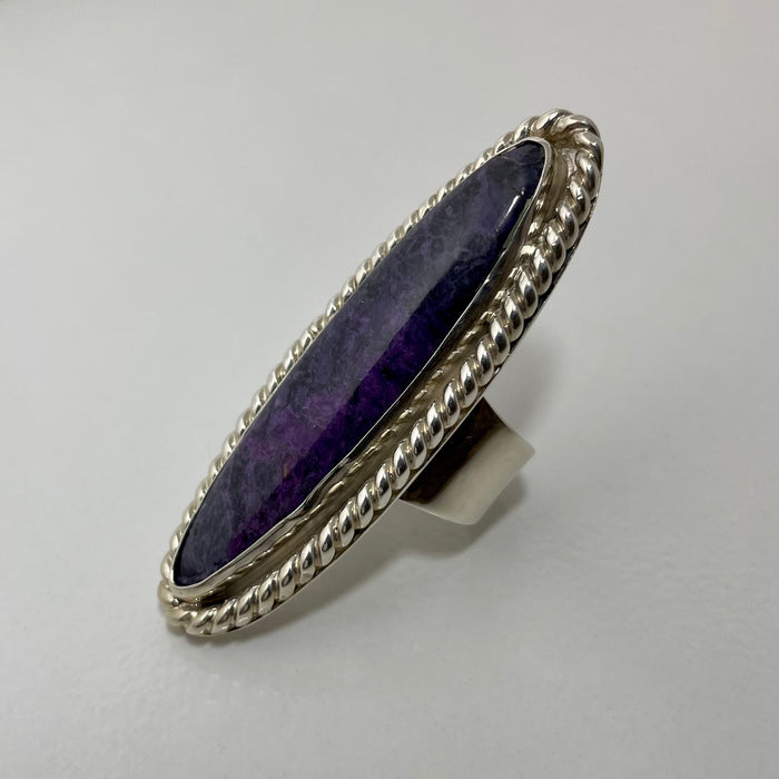 Sugilite and Silver Ring, by Lorenzo Tafoya