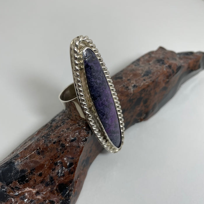 Sugilite and Silver Ring, by Lorenzo Tafoya