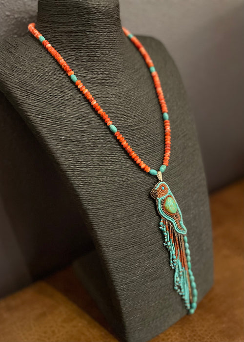 Beaded Eagle Necklace, by Jovanna Poblano