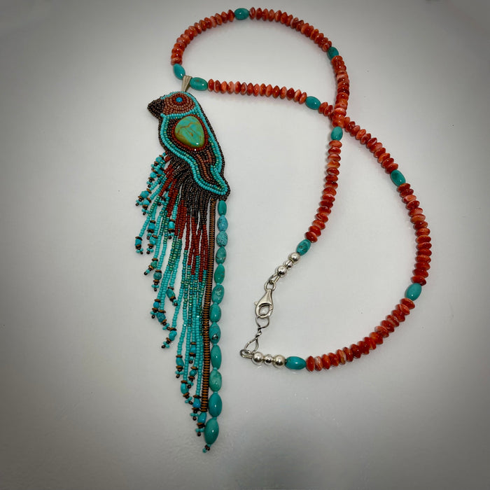 Beaded Eagle Necklace, by Jovanna Poblano