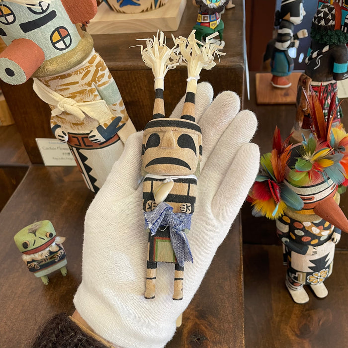 Koshare Kachina Doll, by Kevin Quanimptewa