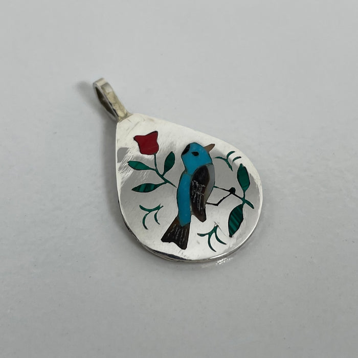 Inlaid Bluebird Pendant, by Sammy and Esther Guardian