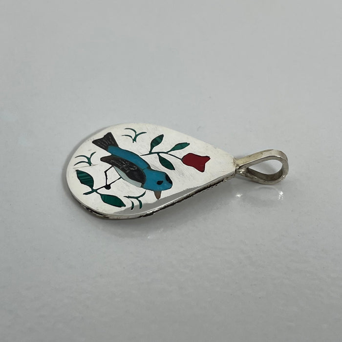 Inlaid Bluebird Pendant, by Sammy and Esther Guardian