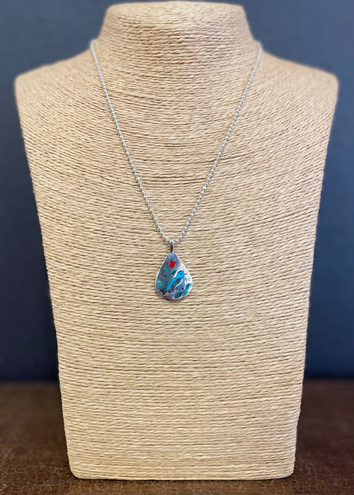 Inlaid Bluebird Pendant, by Sammy and Esther Guardian