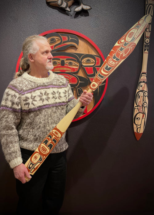 Sea Serpent and Raven Paddle, by Kolten Khasalus Grant