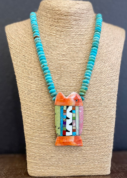 Big Bold Fish Necklace, by Mary L. Tafoya