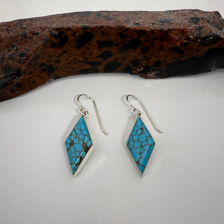 Turquoise Navajo Silver Earrings