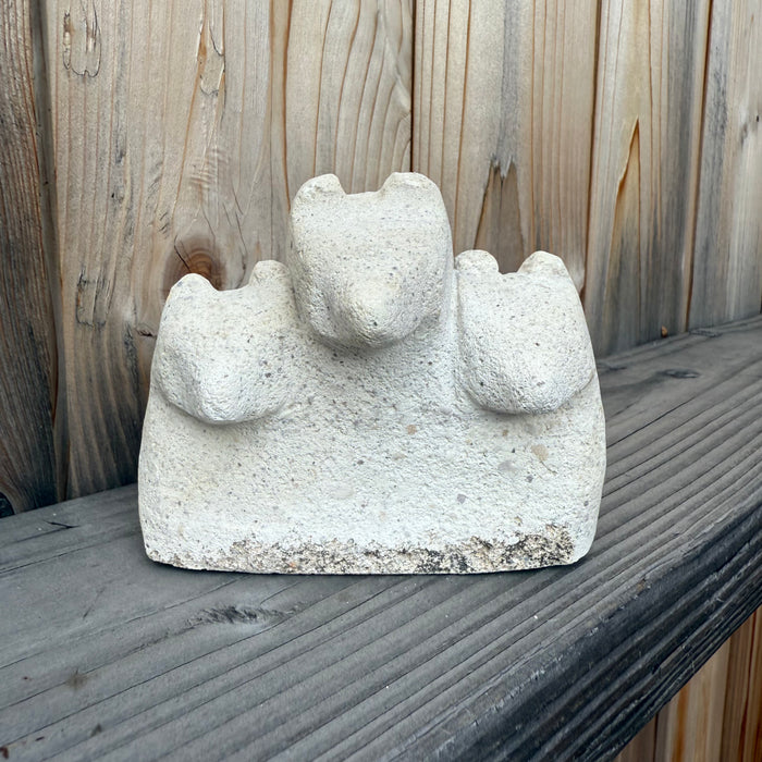 Triplet Polar Bears Fetish Carving, by Salvador Romero