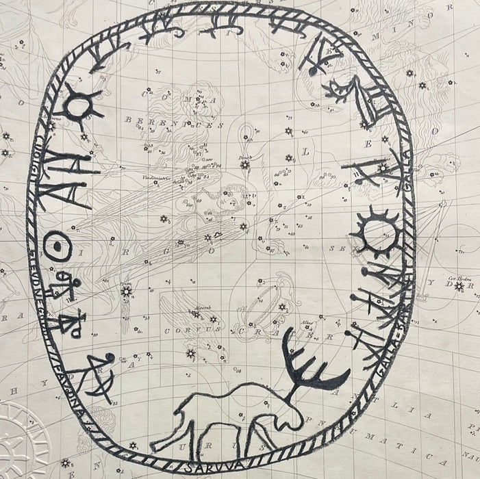 SÁRVA (Moose), 1844 Celestial Map, by Elina Nygard