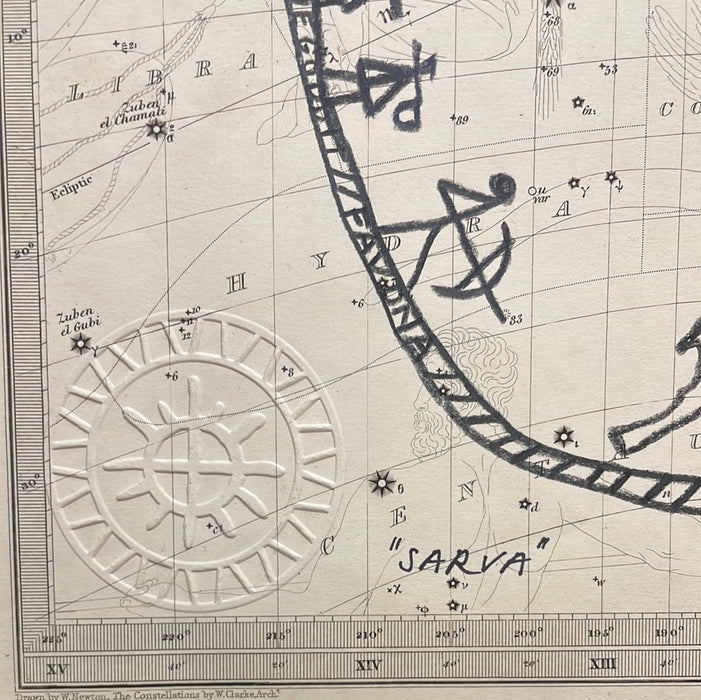 SÁRVA (Moose), 1844 Celestial Map, by Elina Nygard