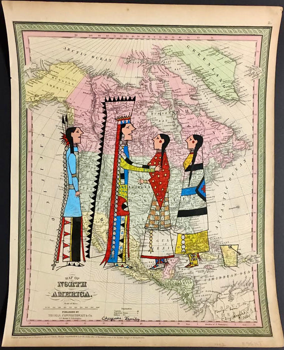 Cheyenne Family, 1852 North America, by George Curtis Levi, Southern Cheyenne, Arapaho
