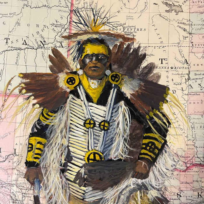 Traditional Dancer II, 1872 Map, by Raymond Nordwall