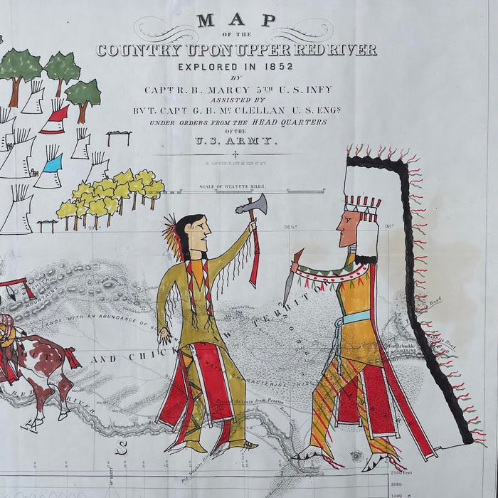 Battle of Wolf Creek, 1852 Map, by George Curtis Levi
