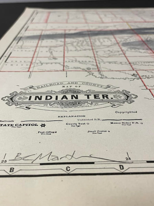 Clyde on the Move in Indian Territory #2, 1888 Indian Territory Map, by Bobby C. Martin