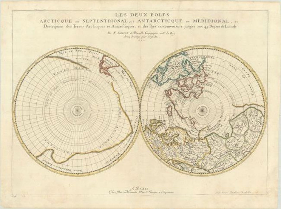 First to Arrive!, 1657 Polar Regions Map, by Heather Johnston