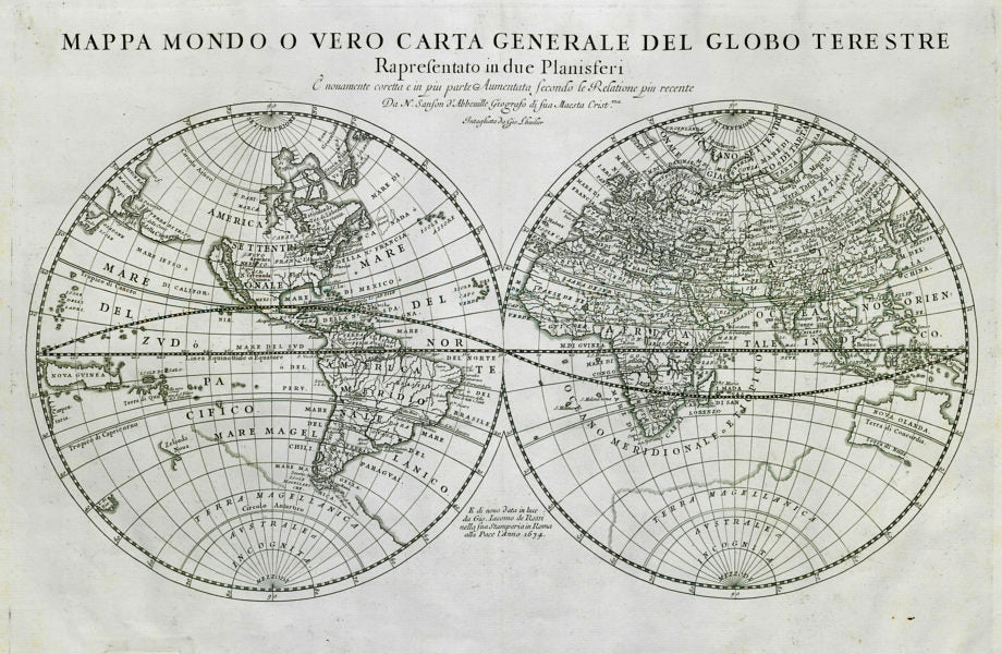Change Came to the Buffalo Nation, 1674 World Map, by Dallin Maybee