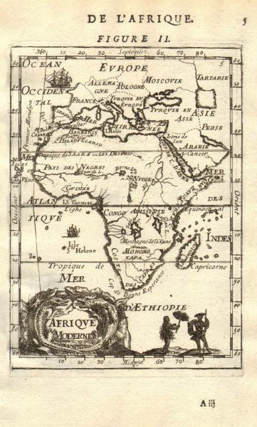 Indigenous Earth, Set of Six 1683 Maps: The Inhabited Continents by Various Artists