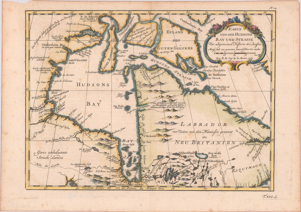Our Place in the World, 1757 Hudson Bay Region map, Pauojoungie Saggiak, Inuit