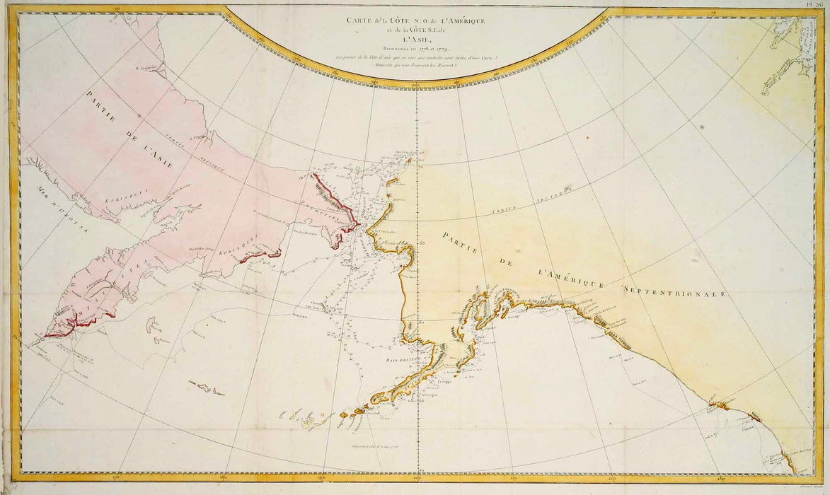 The Great Crossing, on 1778 Cook’s Charting of the Bering Strait Map, Zach Martin, Ahtna