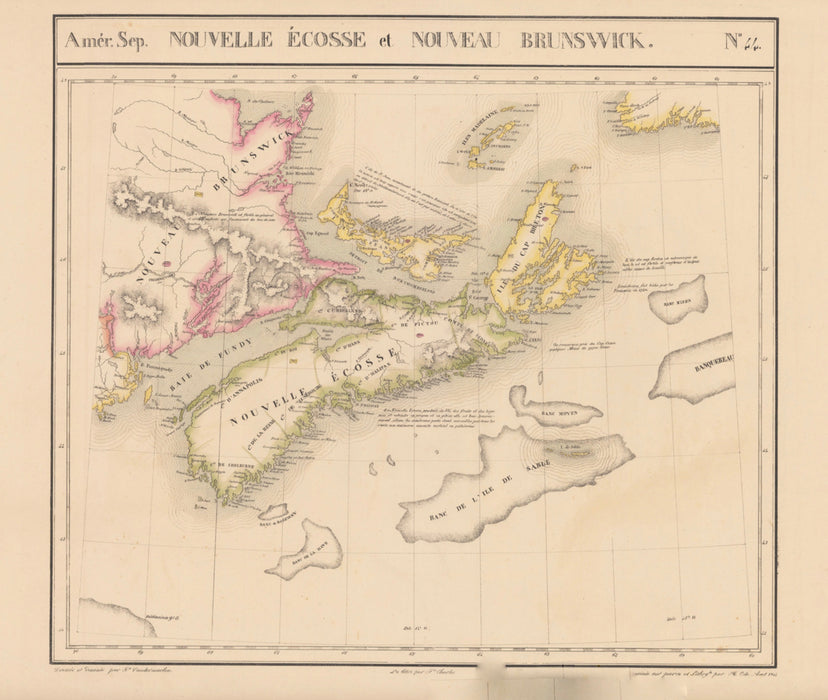 Feeding My Spirit, 1827 Nova Scotia Map, by Loretta Gould