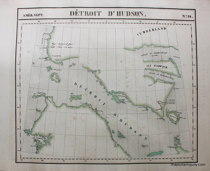 Dazed Bird,  1827 Hudson Strait Map, by Saimaiya Akesuk