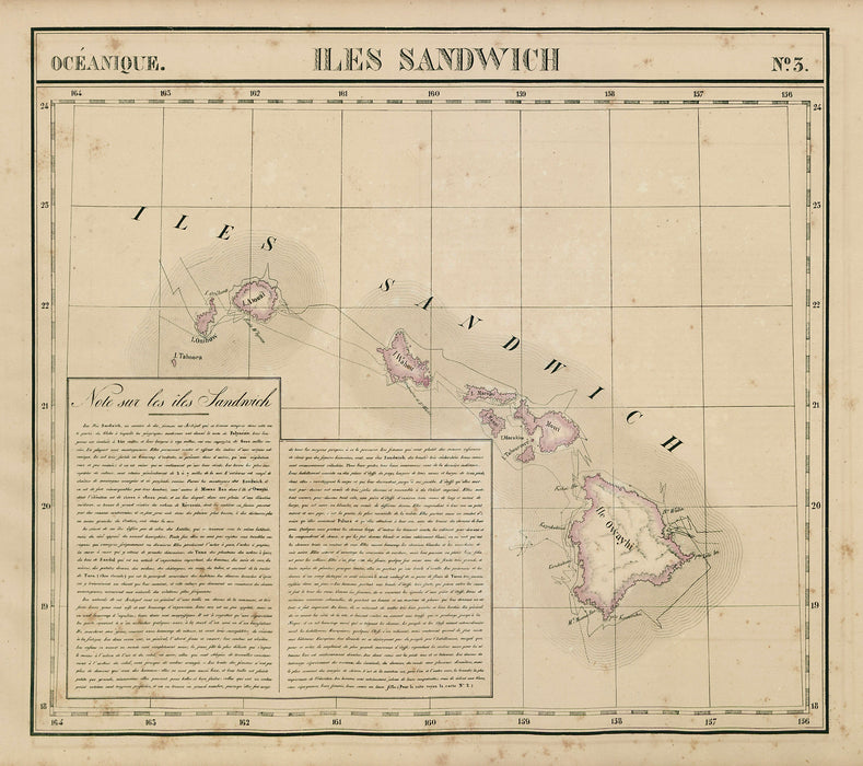 The Hawaiian Islands, 1827 Hawaii Map, by Brook Kapūkuniahi Parker