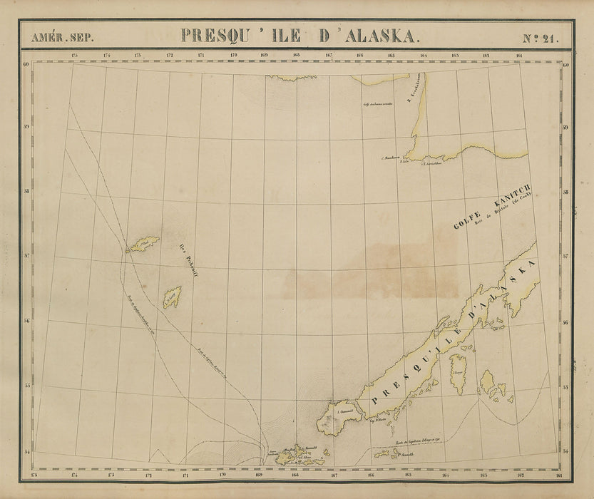 Bounty of the Sea, 1827 Map of SW Alaska, by Heather Johnston